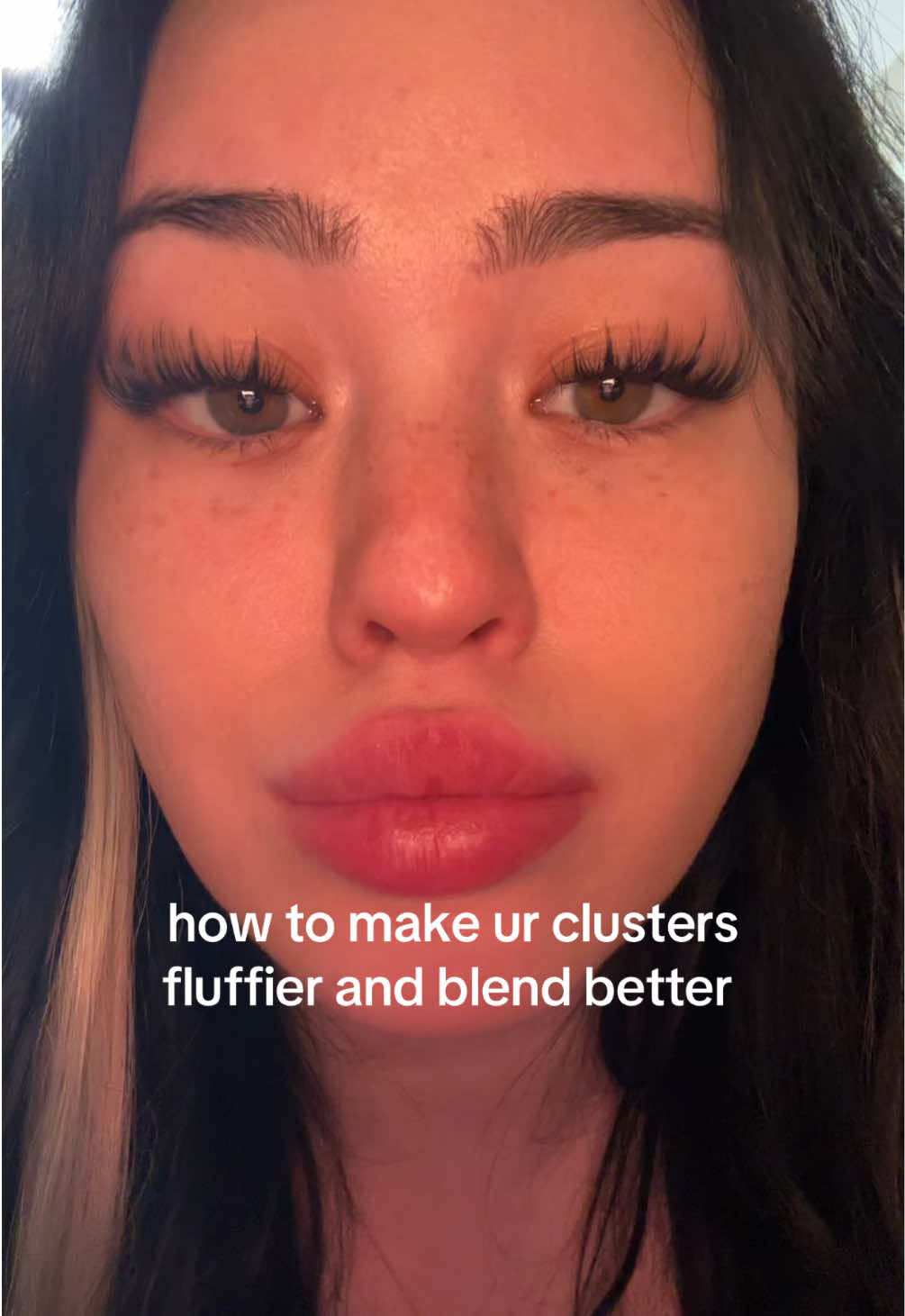 sorry it’s kinda hard to show but lmk if anyone wants a more in depth tutorial 💕💕  @UCoolMeLashes  #lashestutorial #mangalashes #animelashes #ucoolme #fairylashes #lashes #wetlashlook #wetlashes #diylashes #clusterlashes 