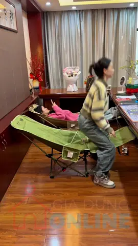590 - Ghế kiêm giường nằm gấp gọn dùng ngủ trưa, thư giãn cắm trại dã ngoại