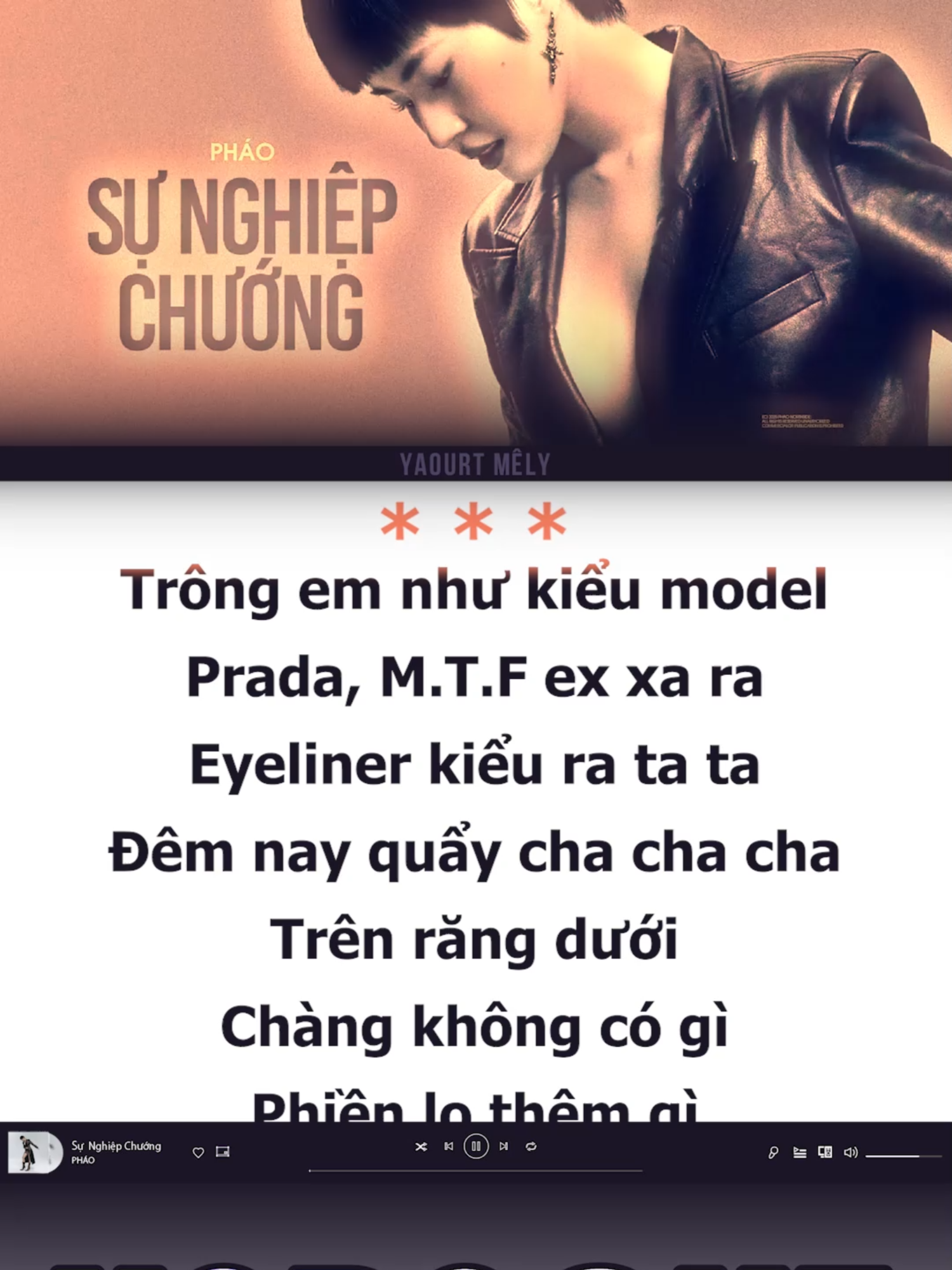 sự nghiệp CHƯỚNG #karaoke #sunghiepchuong #yaourtmely