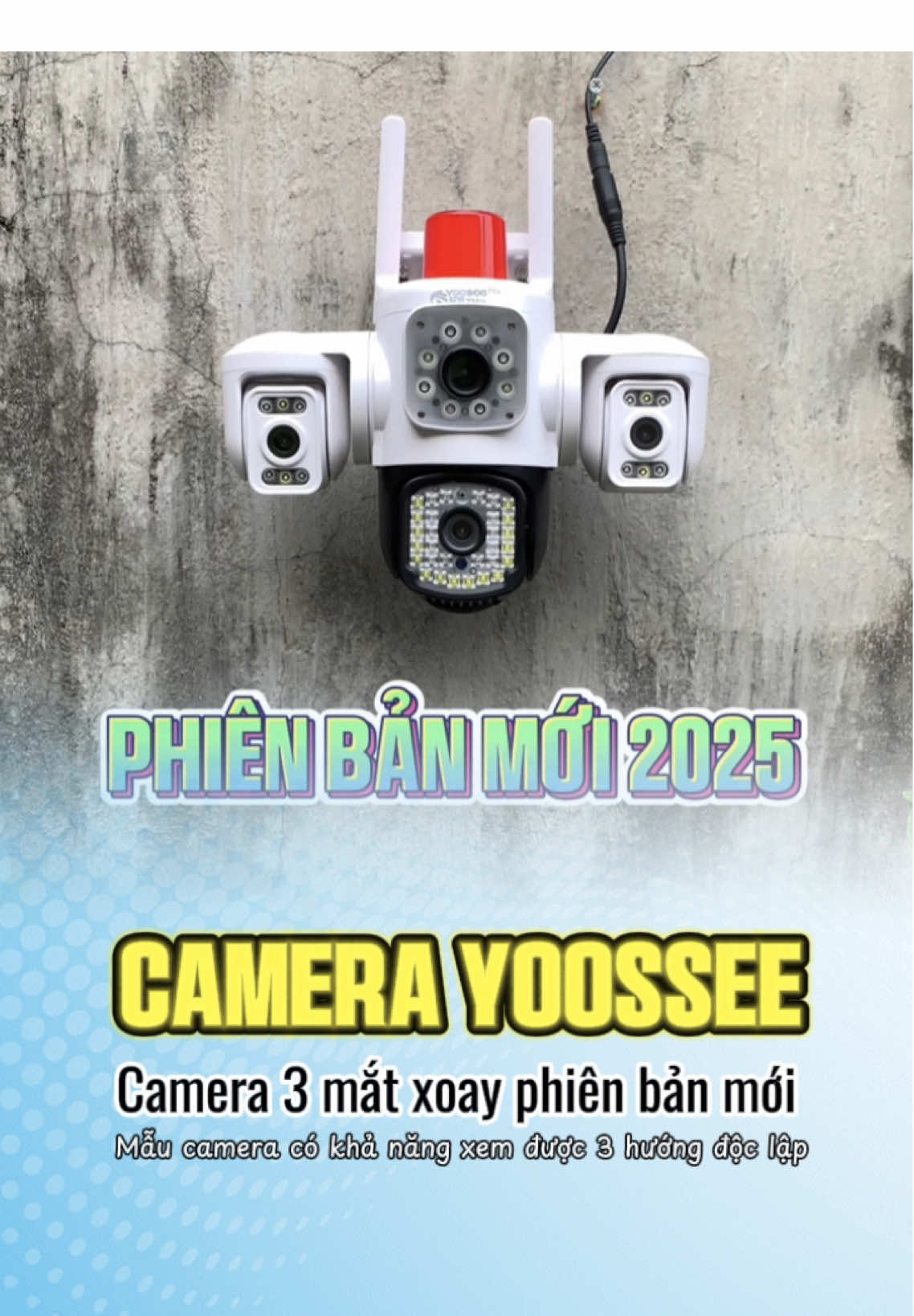 Camera yoosee 3 mắt xoay đã có bản nâng cấp.                                          #camerayoose #camera3mat #camerangoaitroi #camerathongminh #camerawifi 