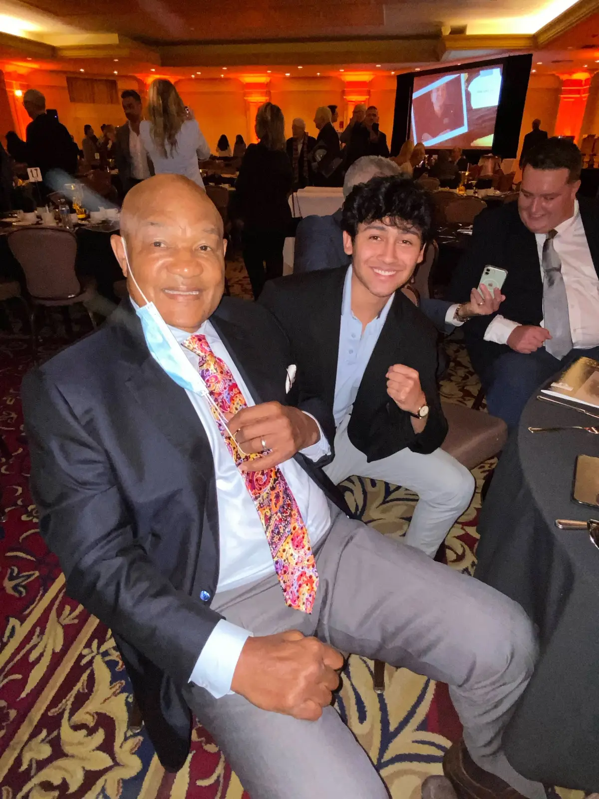 Heartbroken by the news of George Foreman's passing. An iconic champion in and out of the ring, he embodied resilience, faith, and generosity. Honored to have shared these moments with him alongside my son. His legacy will continue to inspire generations. Rest in peace, Big George.