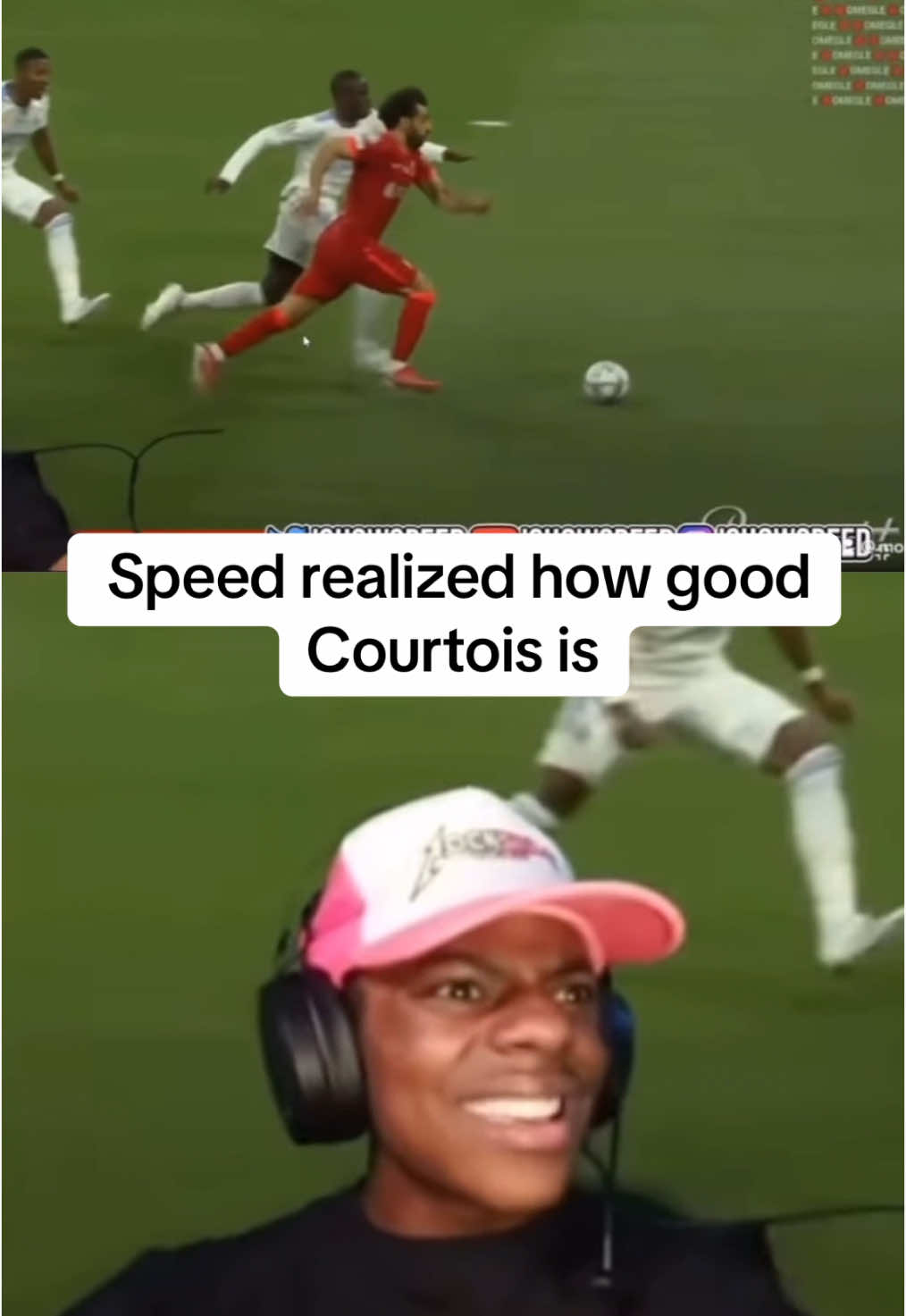 Back when Speed realized how good Courtois actually is #ishowspeed #championsleague #liverpool #realmadridfc #final #finals #reaction #courtois #championsleague2022 #livestream #youtube 