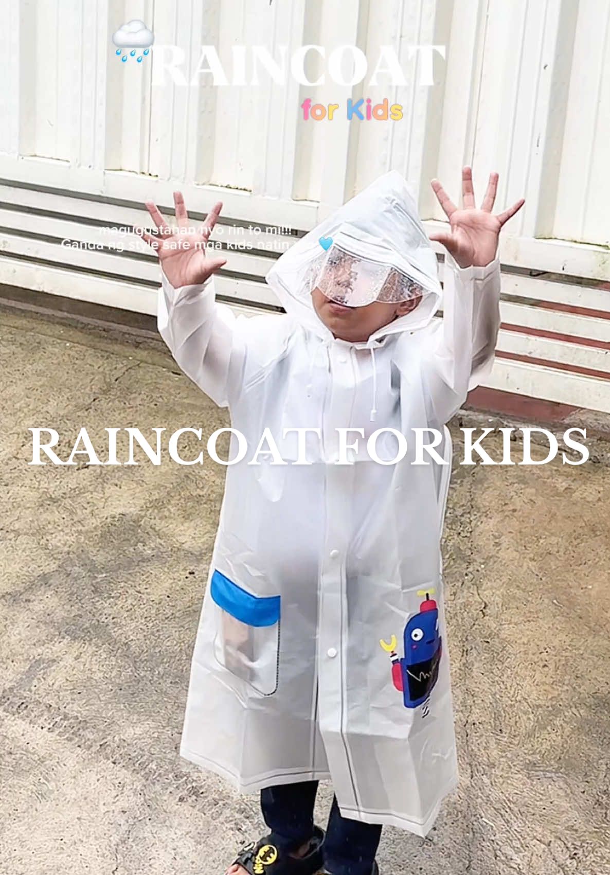 Magugustohan nyo tlaga to mi! Sobrang Ganda!! School pa rin kahit maulan :) #raincoatforkids #kidsraincoat #fyppppppppppppppppppppppp #fypシ゚ #fypage #fyp 