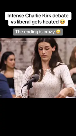 Do you think she’s right?? #charliekirk #foryou #trending #fyp #liberal #debate #intense #abortionrights #abortionrights #abortionmurder 