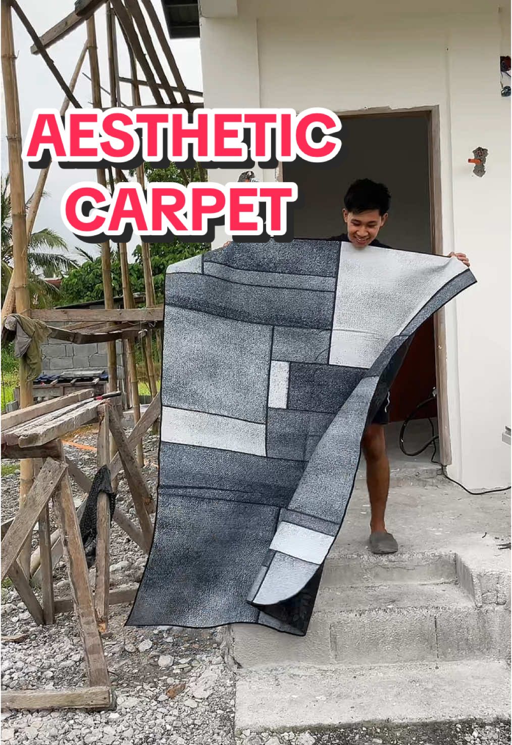 Geometric aesthetic carpet for lunch and living area and for sofa #homedesign #floormats #carpet 