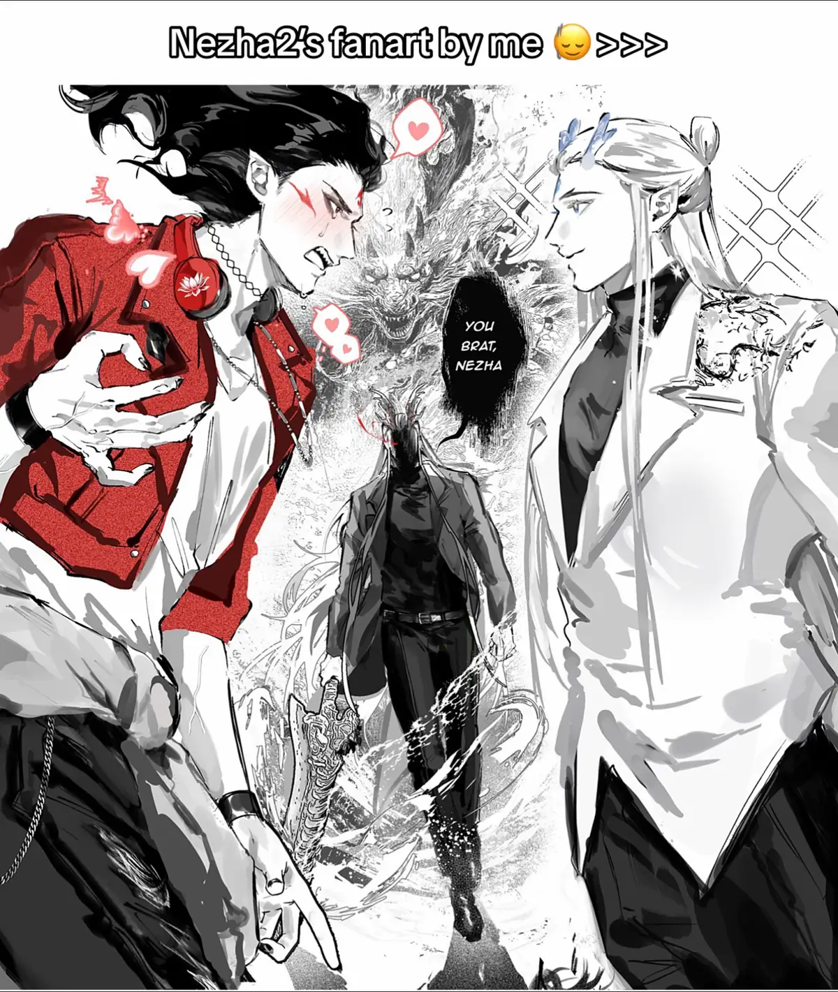 Although i’m so lazy to draw 🙂‍↕️ #fypシ #natra #敖丙 #哪吒之魔童降世 #哪吒三太子 #foryou #nezha2 