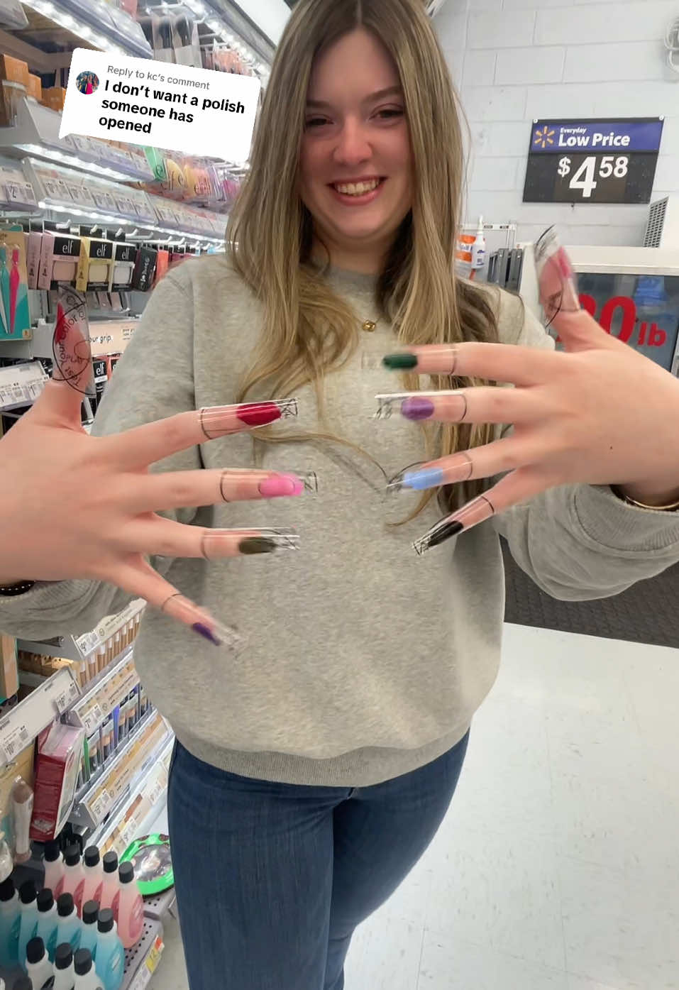 Replying to @kc #walmart #nailpolish #clean #smart #sticker 