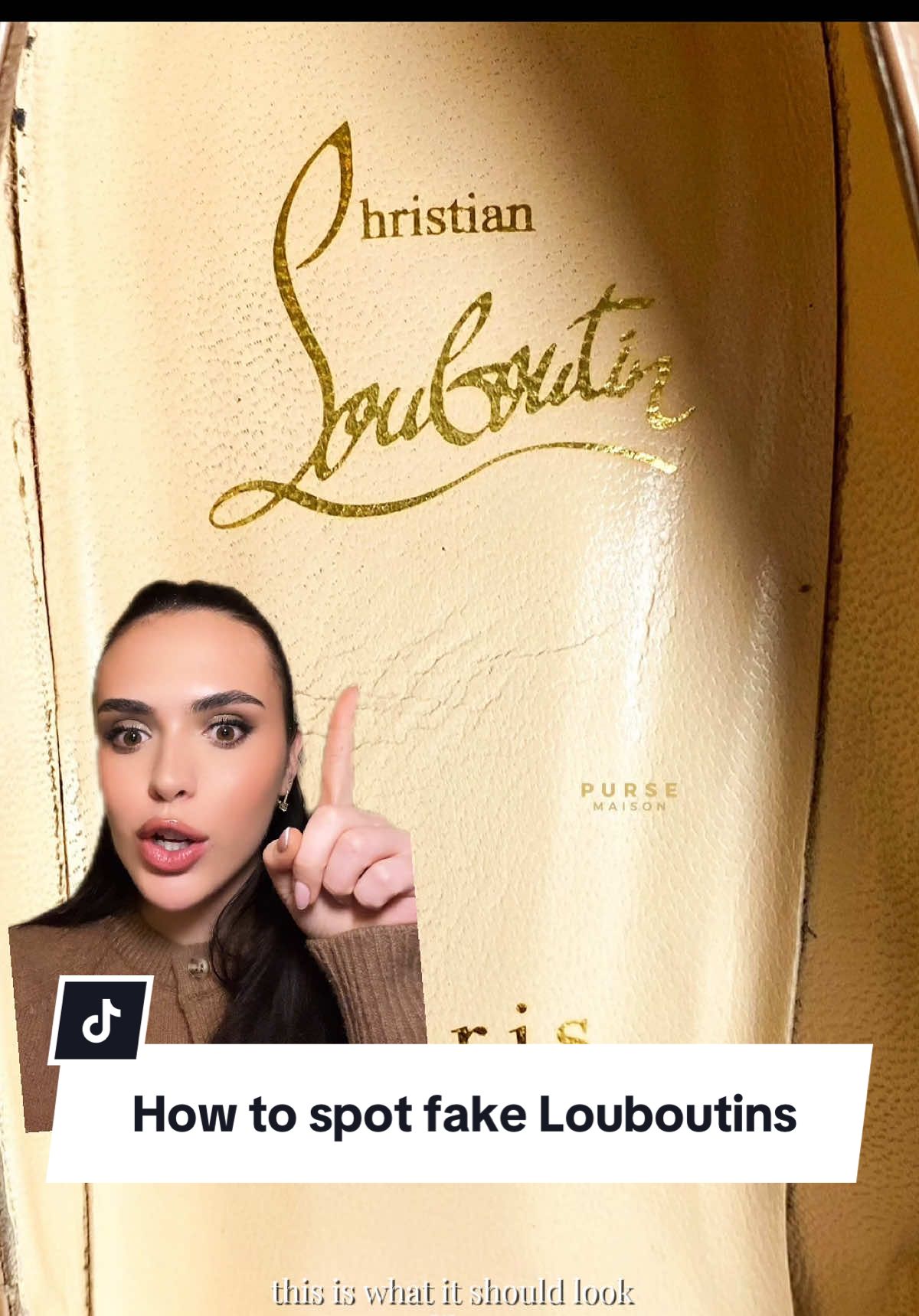 Replying to @Gemma Coppin Here’s how I knew these Louboutins were fake. If you’re shopping secondhand luxury, don’t get caught out! these are the signs to look for before you check out. #designershoetips #louboutin #christianlouboutin #redbottoms #sokate #louboutins #shoecollection #heels #luxury #luxuryshoes #highheels @Christian Louboutin @Vinted 