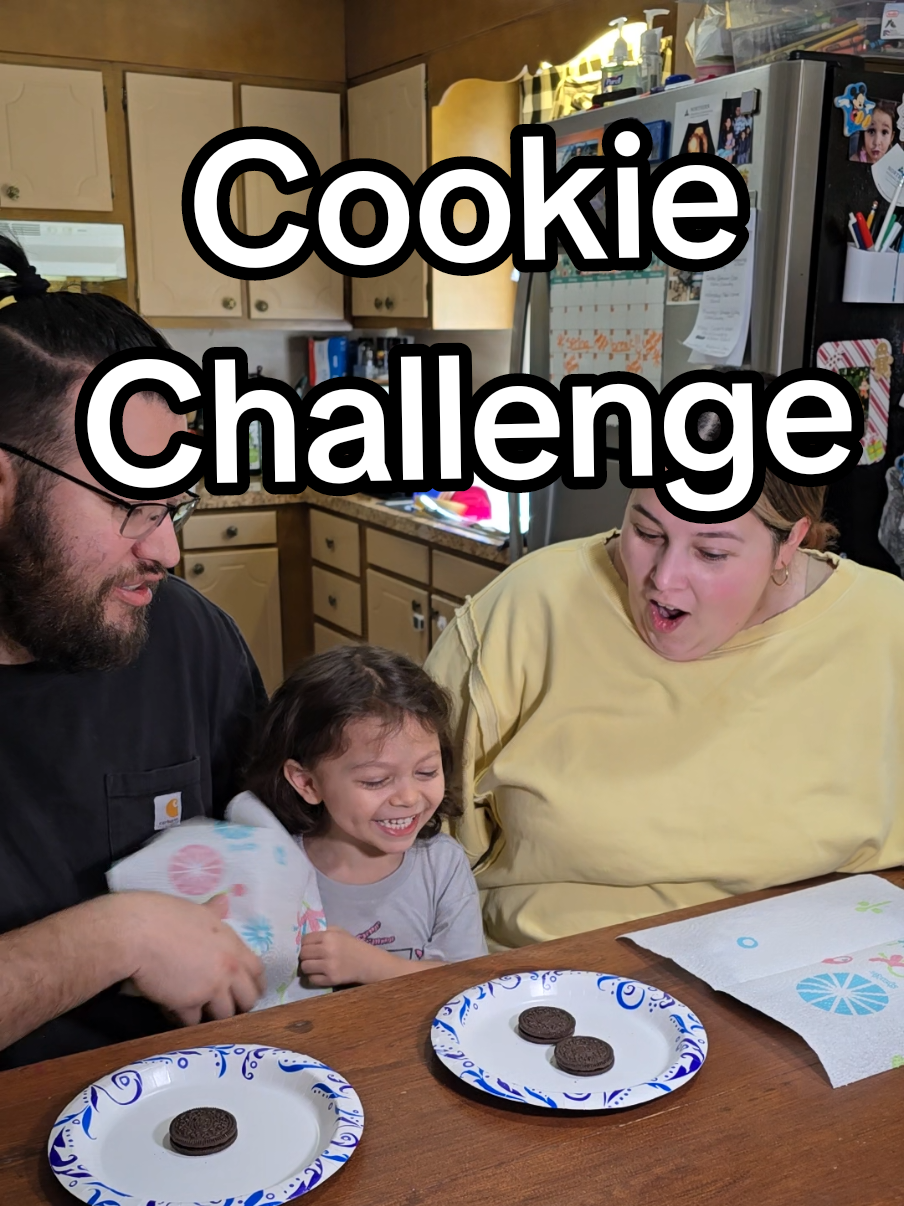I think he's like me & laughs when he gets nervous- that or he just really thought this was funny. 😂 #CookieChallenge 