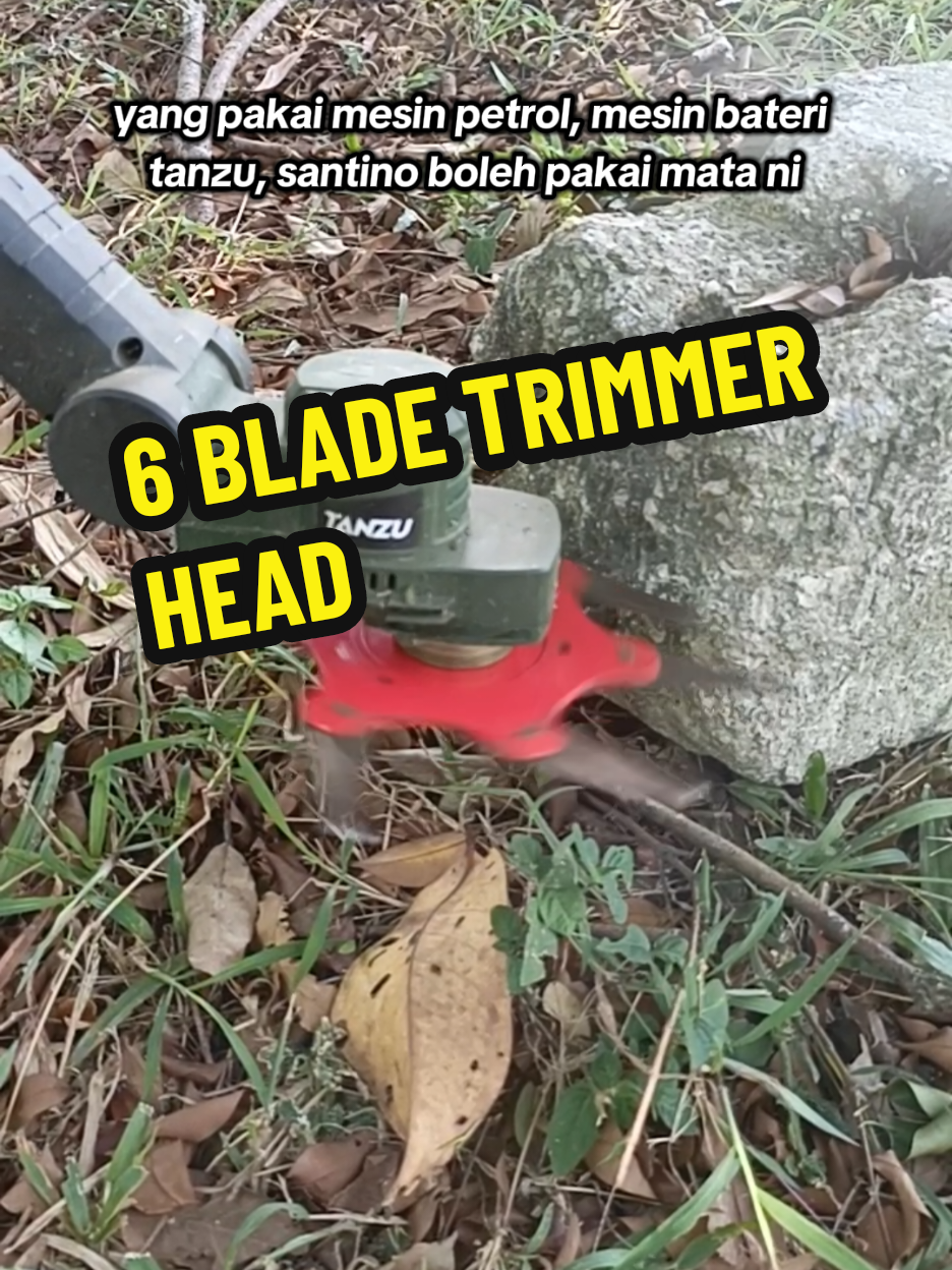 memang sedap pakai mata ni mesin kawasan semak #matamesinrumput #6bladetrimmer 