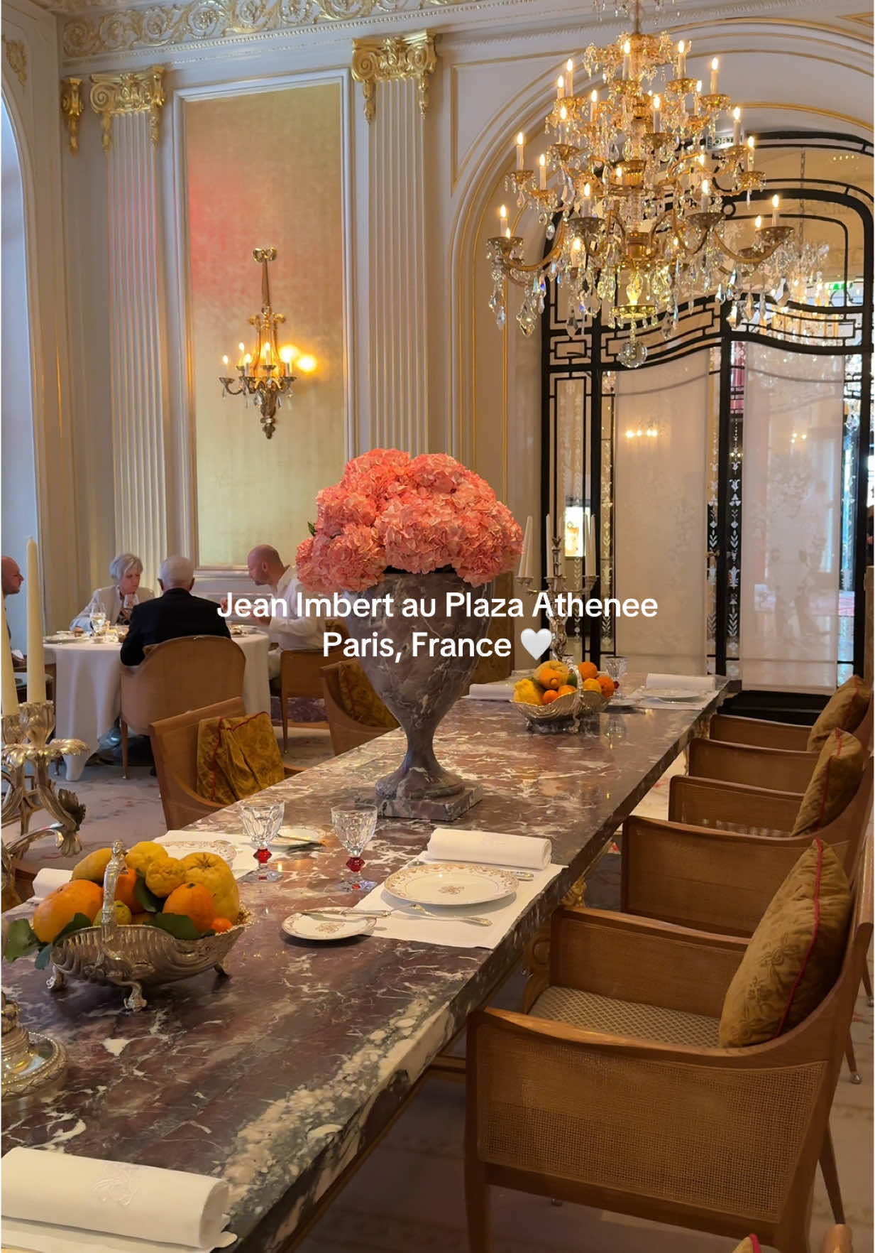 Dreamiest lunch at Jean Imbert au Plaza Athenee 🤍✨🌸  #paris #luxury #dining 
