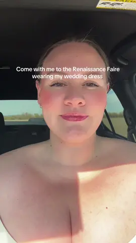 I wore the first wedding dress I bought to the ren faire (before my wedding) #renaissance #renaissancefaire #wedding #weddingdress #fantasydress #dirtyweddingdress 