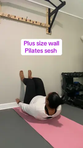 Wall Pilates makes me feel muscles I forgot I had! Who else showed up today? #wallpilates #pilatesforbeginners #plussizepilates #bodybuildingprep #pilatesprincess #weightlossjourney #pilatesworkout #fyp #foryoupage #plussizeworkouts 