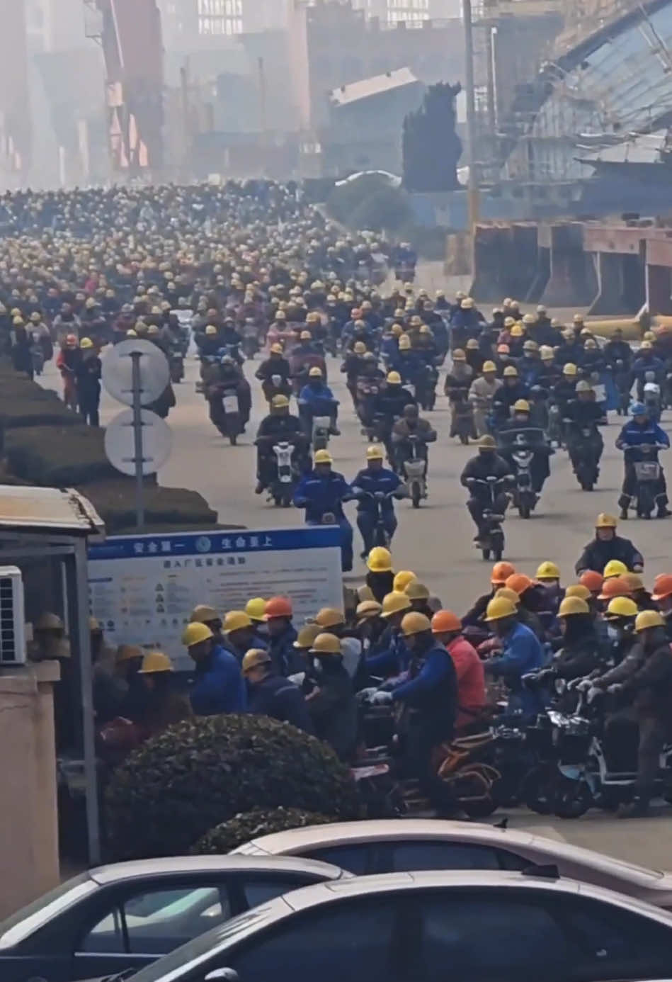 Shifts Over at the Shipyard… #work #shipyard #ship #china 