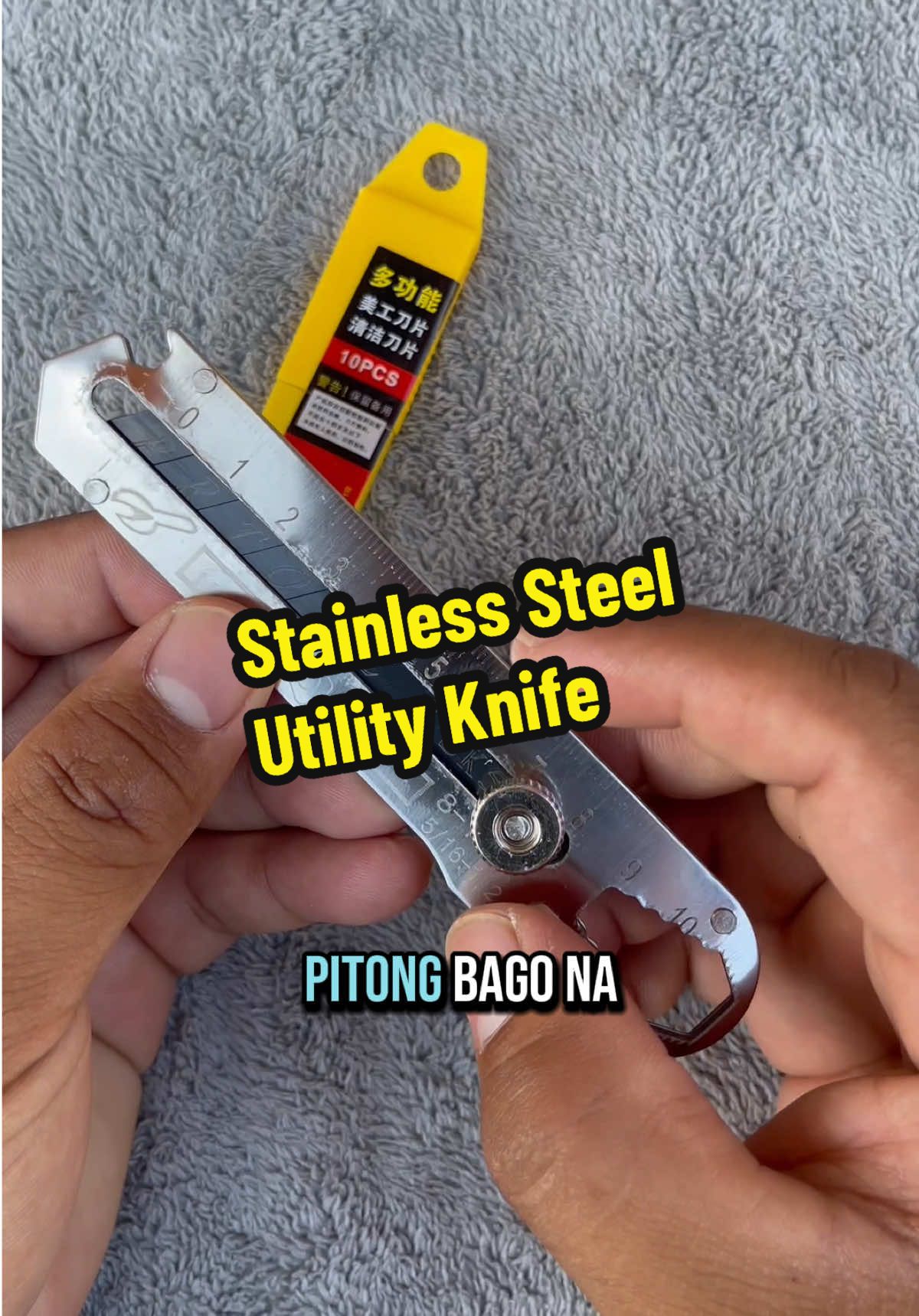 6 in 1 Knife Retractable Box Cutter Heavy Duty Multifunctional Stationery 18 mm Stainless Steel Utility Knife #multifunctional #utilityknife #stainlesssteelutilityknife #ruler #knife #universalruler #unboxing #cutter 