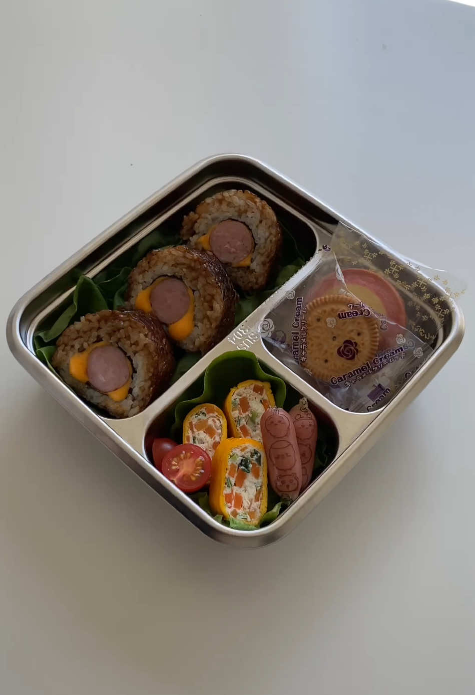 #asmr #lunchbox #bento #cooking #lunch #satisfying #japanesefood #rice #cheese #sausage #corndog #fyp #弁当 #料理 #おにぎり 