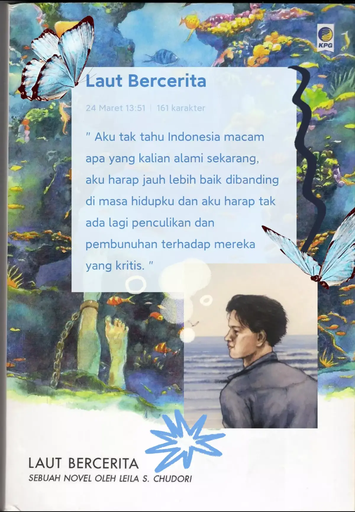 🩵 #lautbercerita #birulaut #maslaut #BookTok #novel #fiksi #fyp #foryou #quotes 