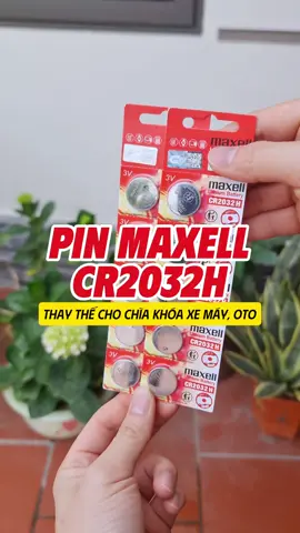 Pin Maxell CR2032H dùng để thay thế cho chìa khóa xe máy, oto...#pin #cr2032 #lithium #battery #dientutienich 