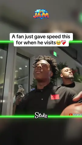 A fan just gave speed this for when he visits🥹❤️‍🩹 #Fyp #ishowspeed #speed #speedclips #ishowspeedclips #lsf #viral #yt 