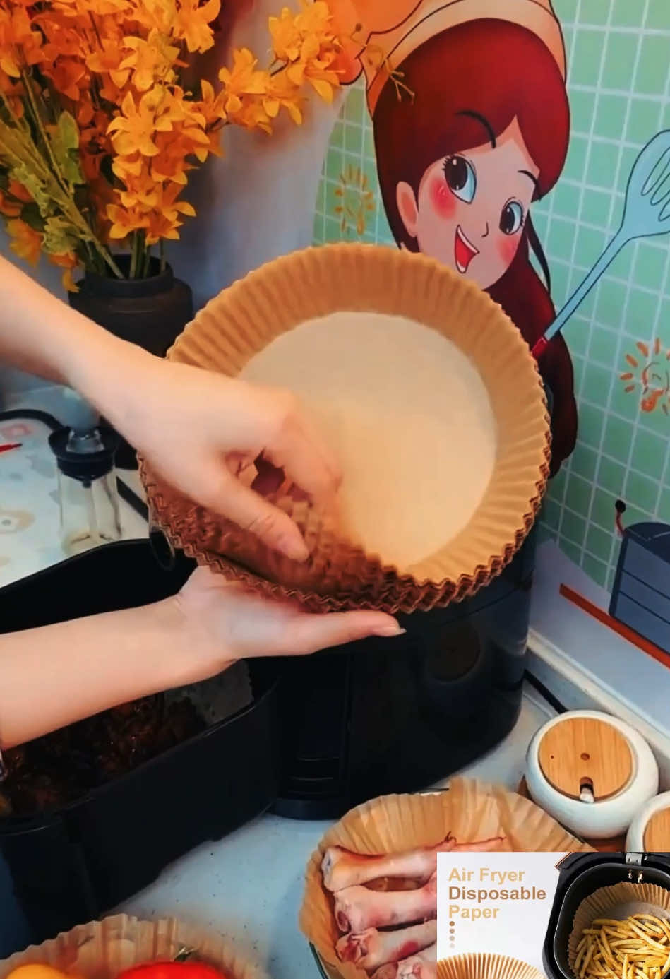 Air fryer paper is very easy to use. Click the lower left corner to buy. I have sold a lot of this. The quality is very good and the price is very cheap.#fyp #foryou #tiktokshop 