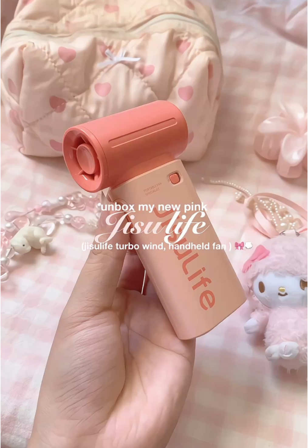 cute little mini fan! 🎀 I’m obsessed with this one! 🫶🏻  🏷️: #jisulifeminifan #minifan #pink #fyp #aesthetic #girlyaesthetic #pinkpinkpink #unboxing #foryou #viral #pinkaesthetic #jisulifehandheld 
