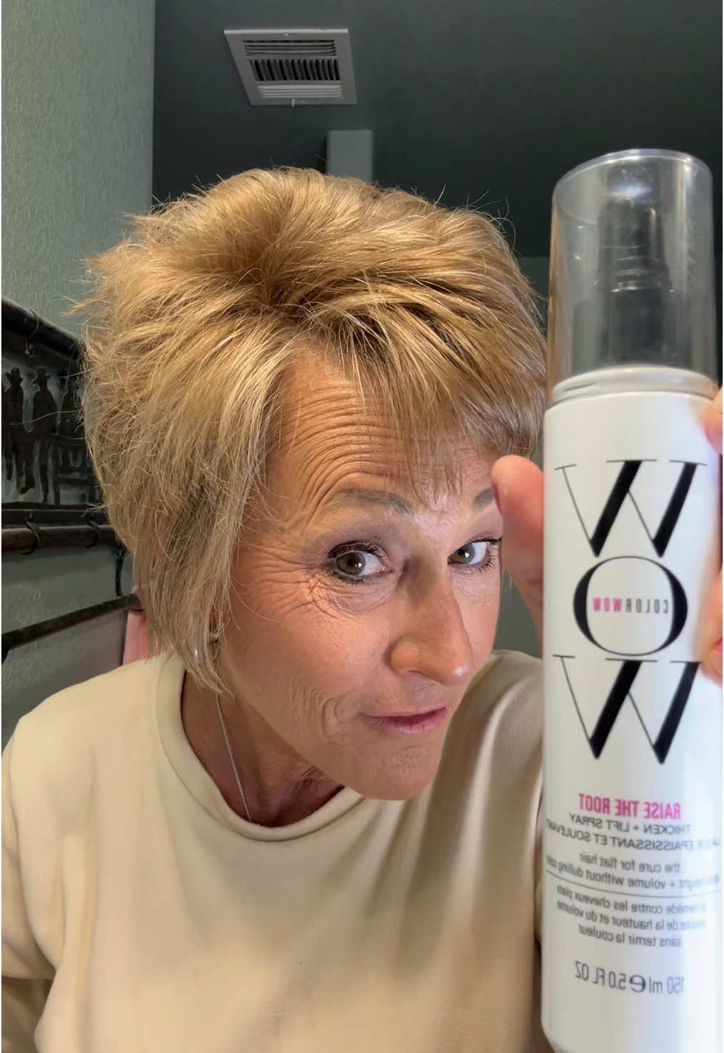 The Wow Root Lifter gives your roots a boost in just seconds. Try it now and see the difference! Salon Style Hair in Seconds! #HairGoals #wowraisetherootspray #VoluminousHair #thinhair #shothair #finehair #flathair #hairvoulume #wowrootspray #wowhairthicking @Color Wow Hair 