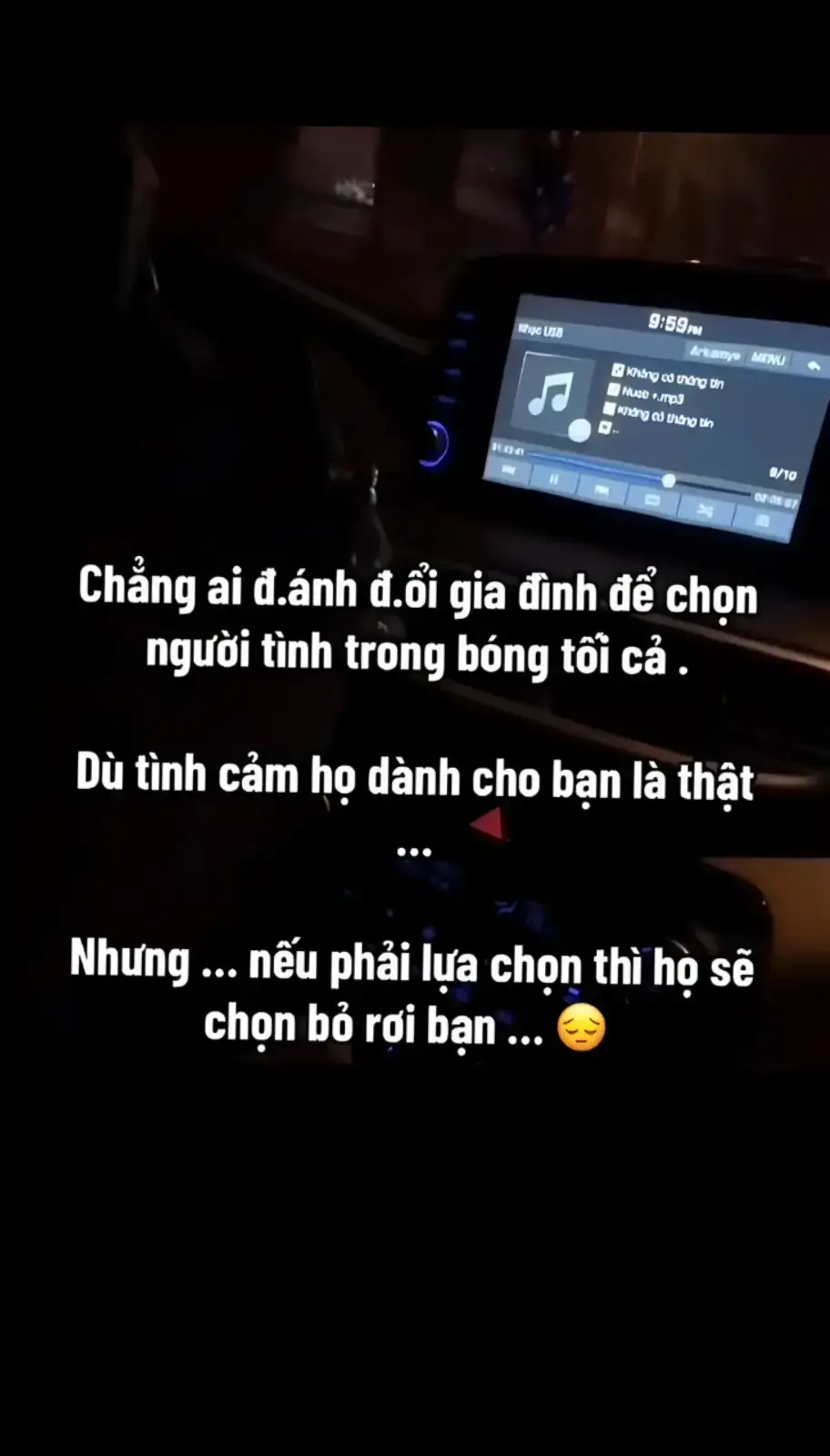 Buông đi !!! Đụng chuyện thì ng ta cũng sẽ chọn quay về với vợ con họ thôi, buông bỏ đi 😔
