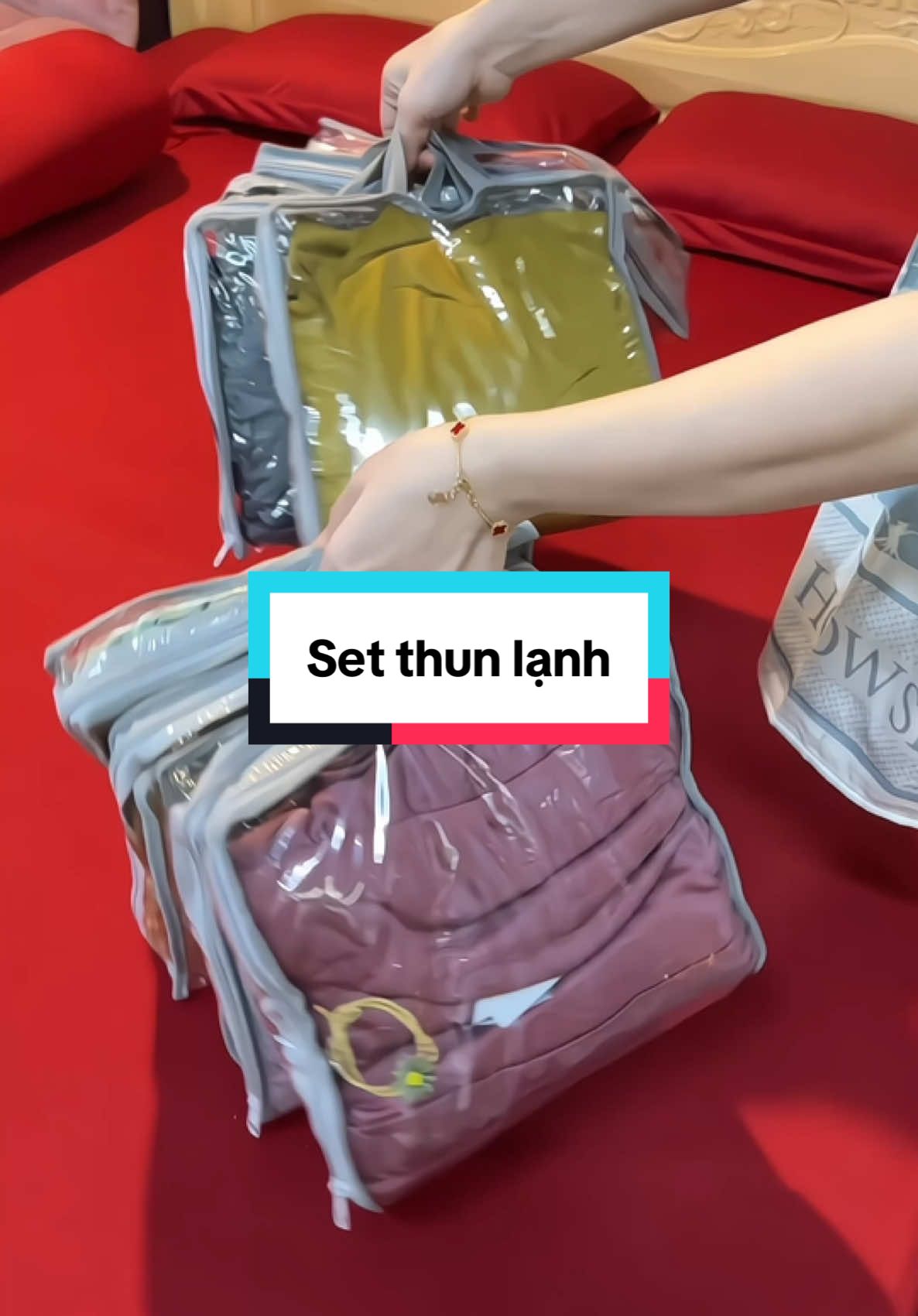 Set ga thun lạnh mua cỡ này nè. Mát mịn căng thẳng nằm thích lắm #gathunlanh 
