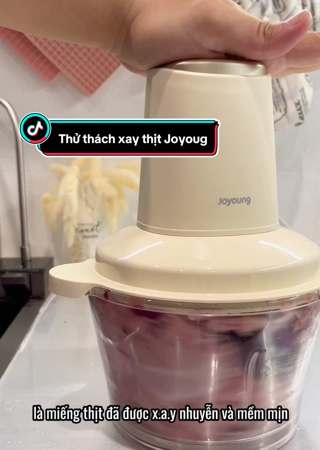 Thử thách x.a.y nguyên tang thịt 500g không c.ắt với em máy xay phẩm Joyoung #joyoungvietnam #thuongthuctronven #mayxaythucpham 