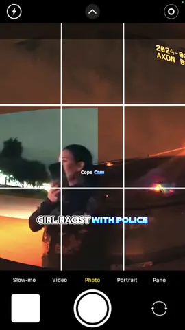 girl racist with police#cop#police