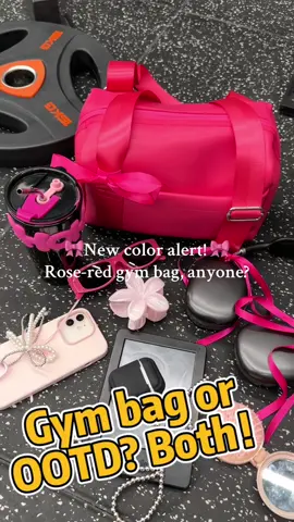 Ready for a gym bag glow-up? Rose-red’s the new black!🎧🎧#tiktokshopspringglowup #GymTok #gymgirls #Fitness #workout #tiktokshop #fypシ #cute #gymmotivation #gym #newcolors #newarrivals #rose #spring 
