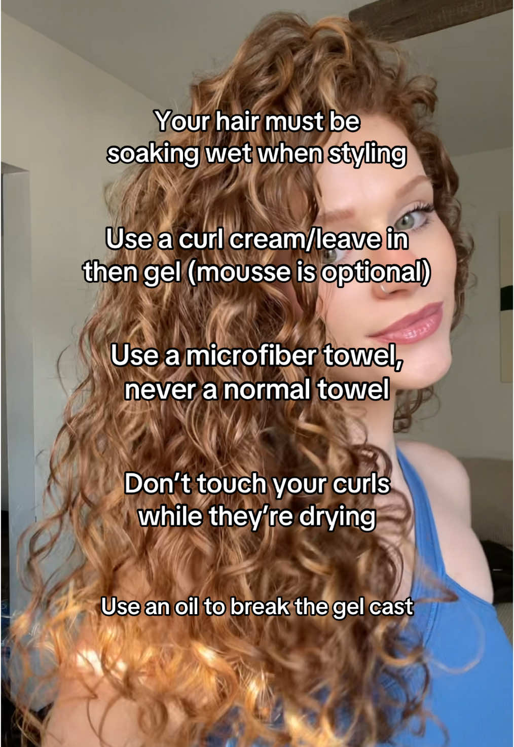 You will love to learn your curls I promise! #curlyhair #redhair #curlyhairtips #curlyhairstyle #naturalcurlyhair #stylingtips 