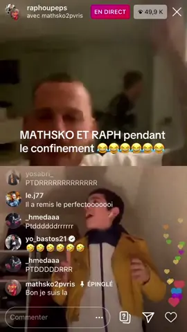 Mathsko et raph pendant le confinement 😂😂😂 #covid#mathsko#logobi#souvenir#clezga#citer2france#