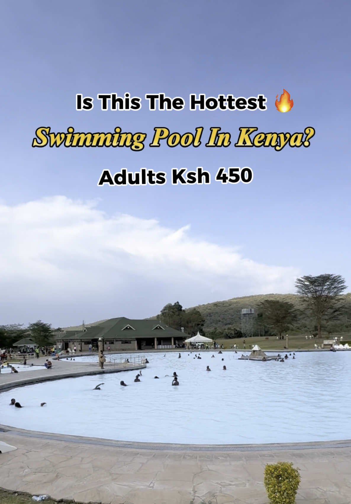 The only naturally heated swimming pool in Kenya using geothermal energy. The Olkaria Geothermal Spa is a must visit in Naivasha, Kenya.  The milky white water is packed with sulphur and other minerals that are good for your skin and hair.  This is such a good weekend getaway activity in Naivasha for families and couples as well.  #naivasha #kenyantiktok🇰🇪 #traveltiktok #fyp #geothermal