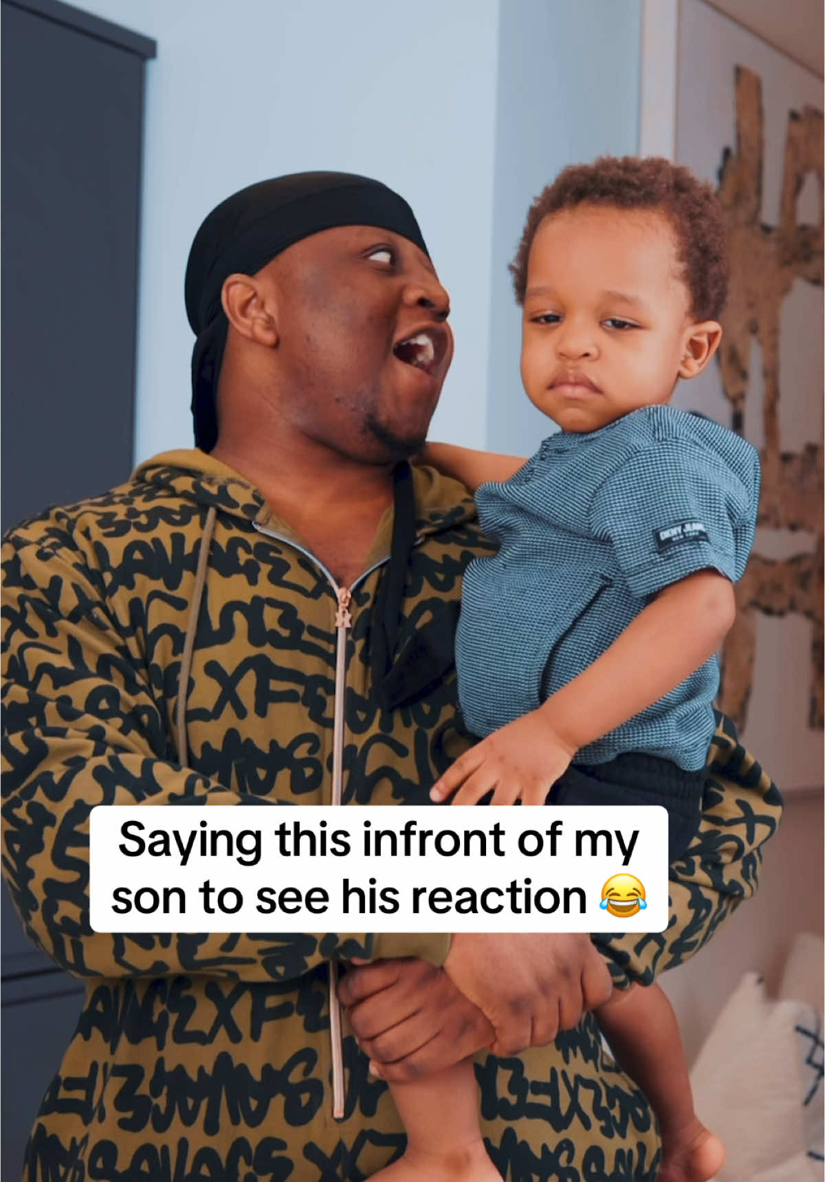 Saying this infront of my son to see his reaction 😂#fyp #foryou #viralvideo #pregnancy #foryou 