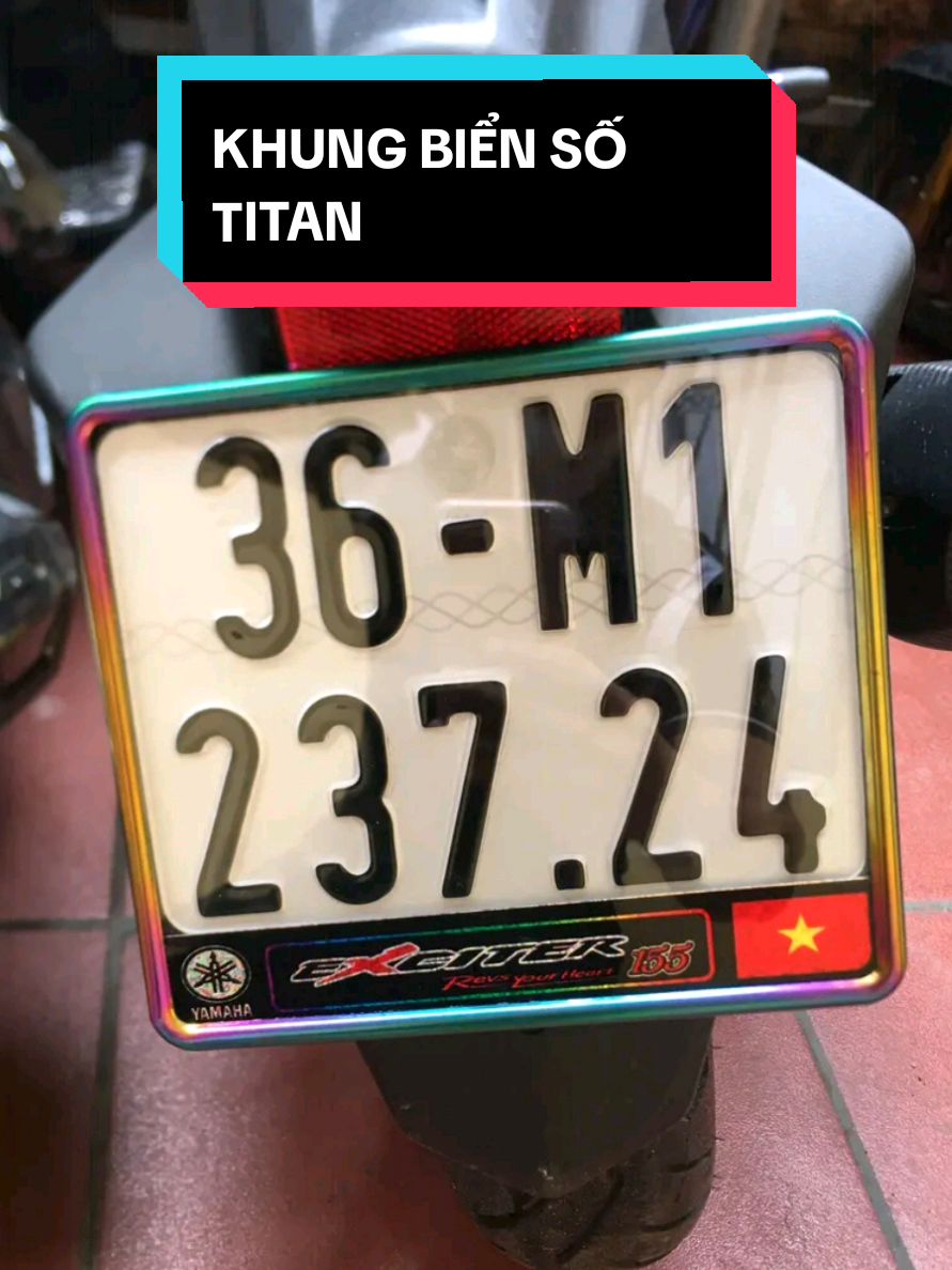 KHUNG BIỂN SỐ TITAN GÁC DÒNG XE #binhdengiadung #khungbiensotitan #honda #yamaha #fy #fyb #xuhuong 