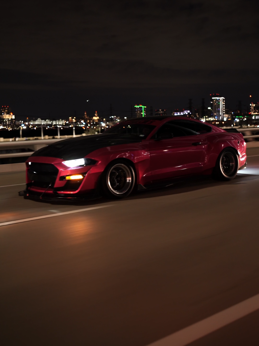 Procharged Mustang Dallas Night Drive @BOOSTEDBUU😈  #Mustang  #carvideo  #caredit  #nightdrive 