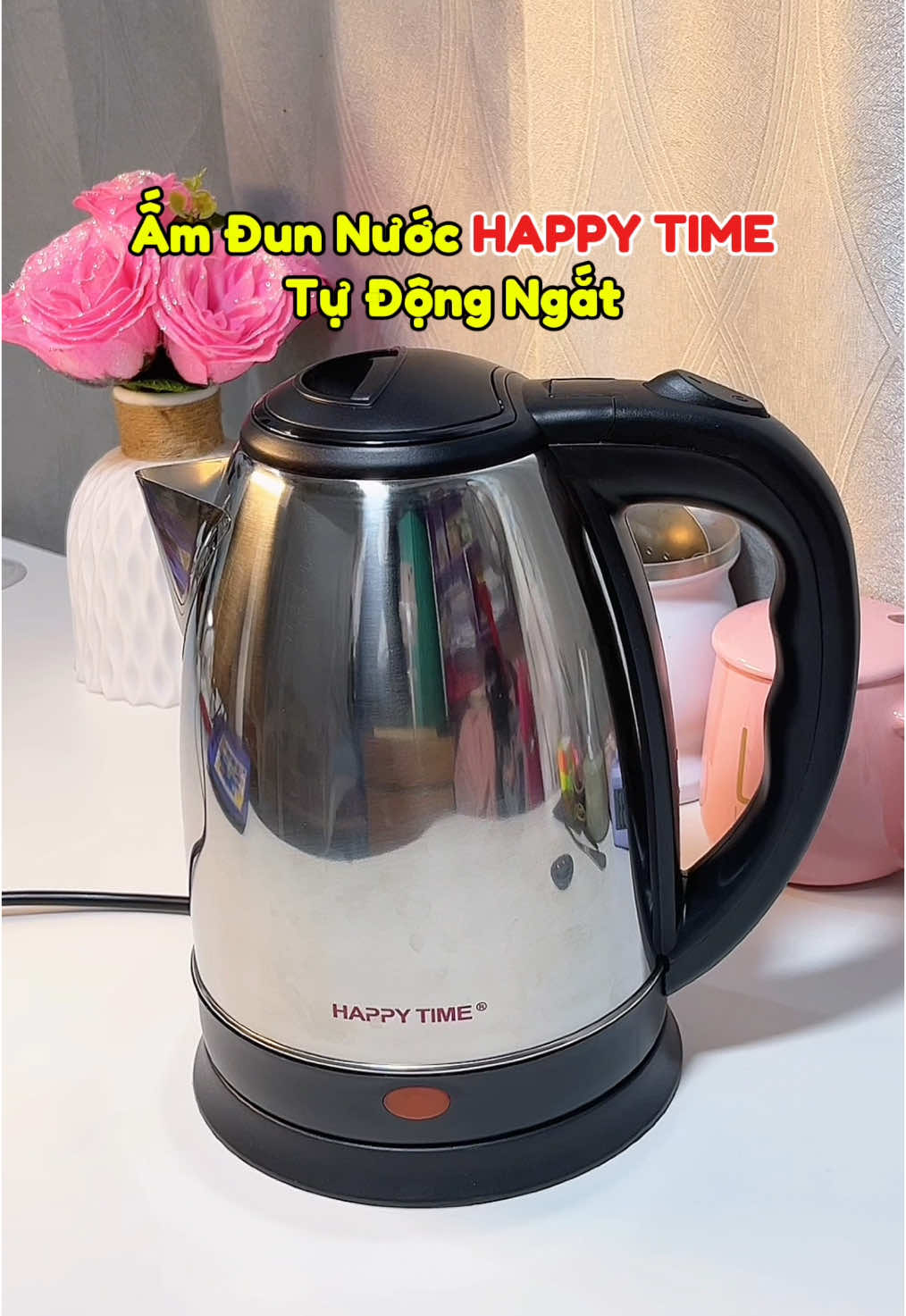 Ấm đun nước HAPPY TIME tự động ngắt ✨ #viral #amdunnuoc #amsieutoc #happytime #amdunnuocsieutoc 