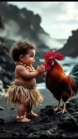 Kung Fu baby island edition. #fyp #baby #kungfu #kawaii #cute #Love #ai #aivideo 
