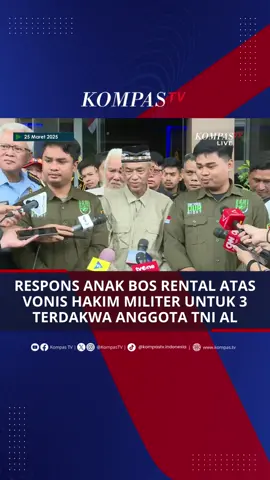 Anak bos rental korban penembakan TNI menghadiri sidang pembacaan vonis di Pengadilan Militer II-08, Jakarta, Selasa (25/3/2025). Anak bos rental korban penembakan TNI, Agam Muhammad Nasrudin dan Rizky Agam Syahputra mengaku puas dengan vonis hakim militer. #TikTokBerita