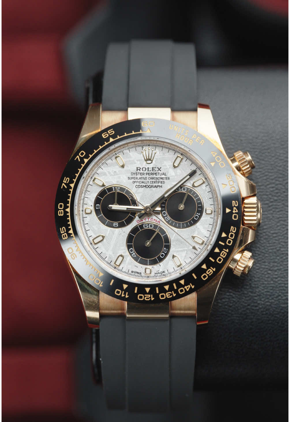 Have you ever seen one???  Introducing the Stunning Meteorite Daytona in Yellow Gold.  #meteorite #horology #rolex #gold #luxury #london #watchesofinstagram #timepiece #luxurylifestyle #watchcollector #watch 