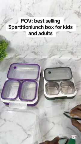 Mummy and daddy you are still struggling to get the right choice of lunch boxes for your kids … come over here and let’s help you . With  @zionessentialsng you have nothing to worry about ! Let’s help your kids eat good .  Product name : best seller 3 partition lunch box Sales price : big size :29,000. Small size :24,000 Features ☘️Dounle insulated  ☘️separate covers  ☘️purple , green colors  ☘️dimensions : big size : 640ml ,240ml smaller sides    Toddler size :400ml ,180ml smaller sides  🚦Comes with a free link of our 12weeks comprehensive school lunch plan  🚦free customization on selected lunch boxes 🚦50%off on customizable lunch boxes and water bottles  🚦free gift on orders above 40,000 Please note all orders does not include delivery fee  All items posted are available  To place order kindly  send a dm to @zionessentialsng  Or send a message to 08122864014 Or click the link in our bio to chat with us on WhatsApp  #zionessentialsng #bentolunchboxes #explore #lekki #viralpost #lunchboxinlagos #backtoschool #backtoschoolaccesories #backtoschoolsupplies #schoolsupplies #bentolunchboxmums #kidswaterbottles #lunchboxvendor #lunchboxvendorinlagos #lunchboxvendorinportharcourt #explore  #lunchboxvendorinenugu #lunchboxvedorinabuja #juicebottles #creatorsearchinsights  #lunchideas, #kidslunch, #foodtutorial, #backtoschool, #momlife