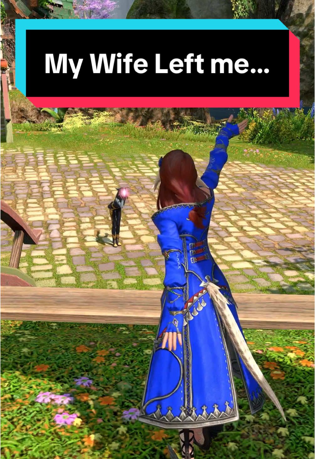 Honestly how dare she >.< #ffxiv #finalfantasy #finalfantasyxiv #ffxivmeme #ffxivcommunity #gpose #whitemage #whm #blue #aura #dote #wife #miqote #viper #dailies #leaving #sad #crying #meanie 