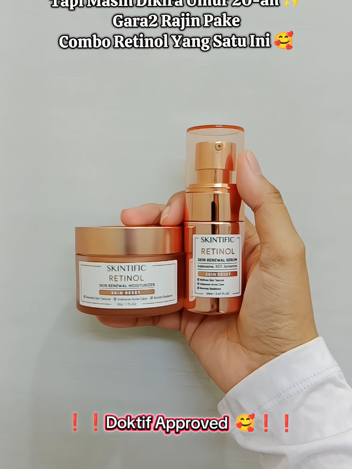 SKINTIFIC Retinol 2pcs Set Retinol ✨ Skin Renewal Serum 20ml+Retinol ✨ Skin Renewal Moisturizer 30g Retinoid ✨ Memudarkan Garis Halus Memudarkan Kerutan Menghaluskan Tekstur Kulit Anti Aging Menyamarkan Garis Halus Meratakan Warna Kulit Merawat Kulit #skintific #retinol #doktifapproved #fyp #insightcreatorsearch 