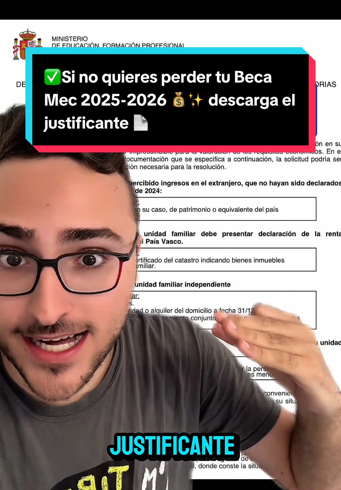 ✅Si no quieres perder tu Beca Mec 2025-2026 💰✨ descarga el justificante 📄 #becamec #universidad #bachillerato 