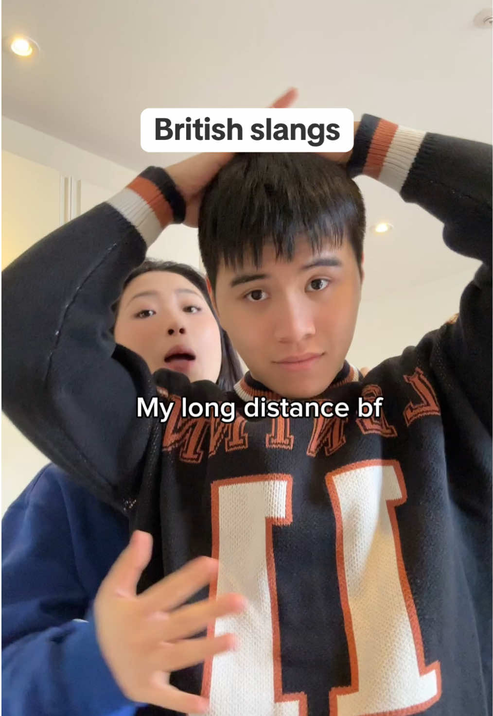 My bf has got issues with British slangs as an American student #couplecomedy #funnycouple #relationships #relatable #funny #fyp #couplegoals #funnyvideos 