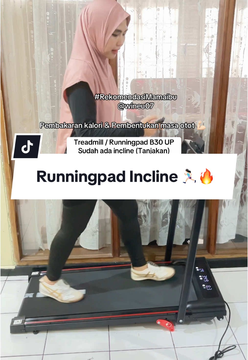 Treadmill / Runningpad Incline (Menanjak) harga di bawah 2 juta 😍🔥🏃🏻‍♀️ mantap sekali selain bisa pembakaran kalori, bisa juga untuk pembentukan masa otot, jalan menanjak 30 menit auto pegel-pegel kaki 👣 🦵 🫵🏻😭👌🏻 #treadmillelektrik #runningpad #walkingpadmurah #walkingpad #myhi #RekomendasiMamaibu 