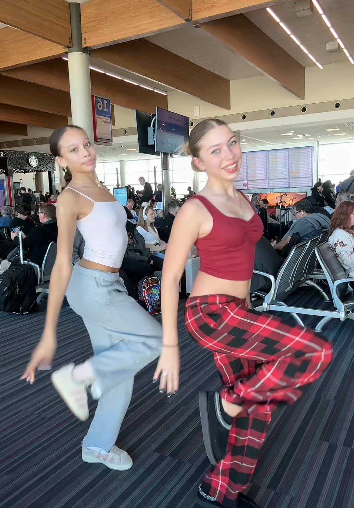 are you scared to fly? ✈️ @Anis @Nayeli ✝️  . #fitcheck #fypシ #fitcheck #utahcheck #trending #airportoutfit #fyppppppppppppppppppppppp #rockquad #youtube #viralsound #airportlife #friendship 