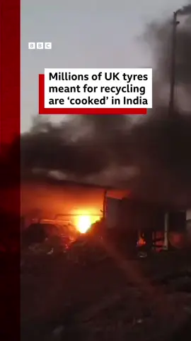 The majority of the UK's exported waste tyres are sold into the Indian black market, and this is well known within the industry, BBC File on 4 Investigates has been told. #Tyres #Recycling  #Driver #Auto #India #Wada #Mumbai #News #BBCNews