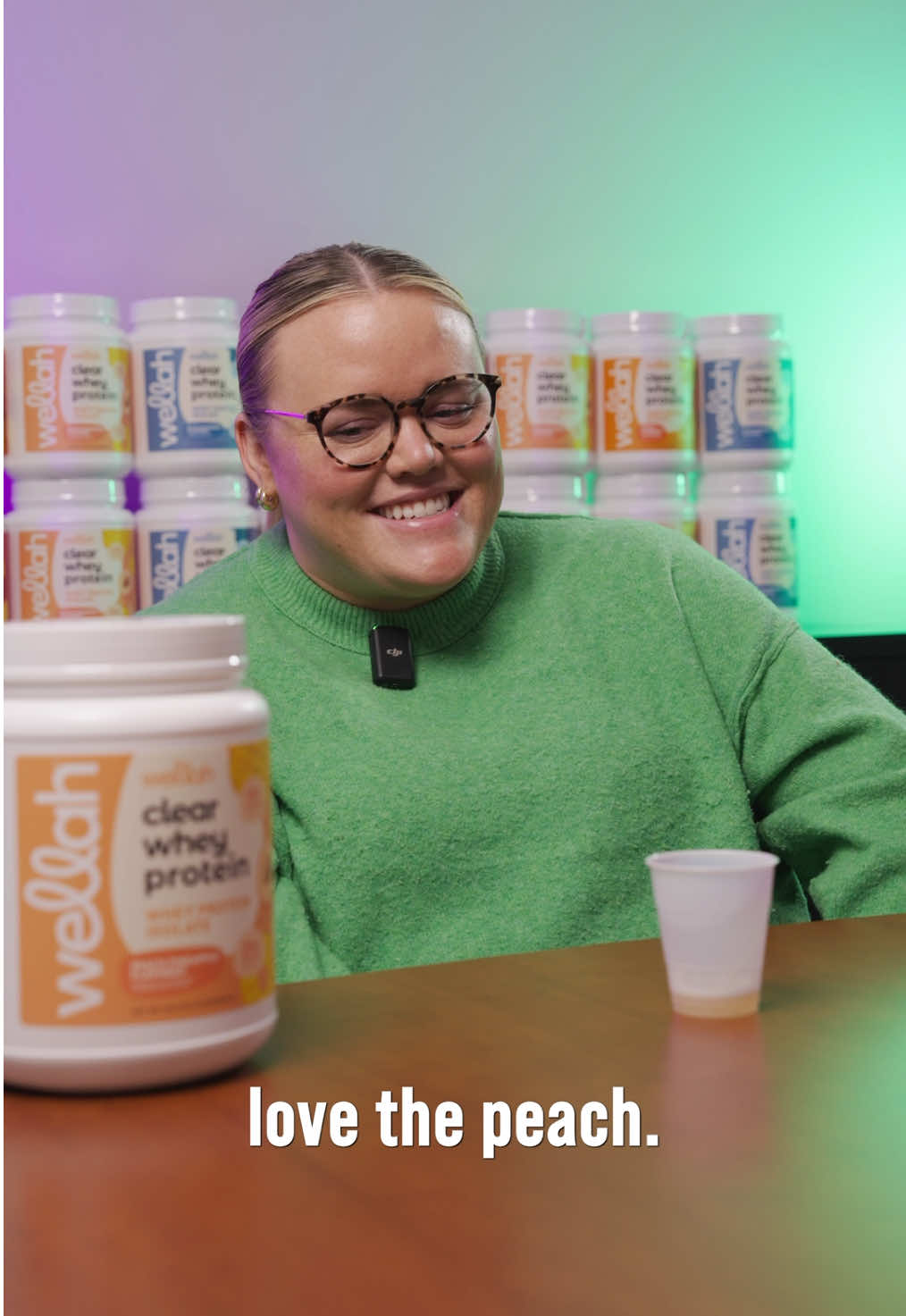 Peach 🍑 girls unite #clearwhey #wellah #protein #gymgirl #supplements #proteinpowder 